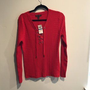 Inc NwT Size XL Long Sleeve Knit Top With V Neck
